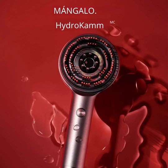 Mangalo HydroKamm™ | Cepillo de Masaje con Luz Roja Eléctrica