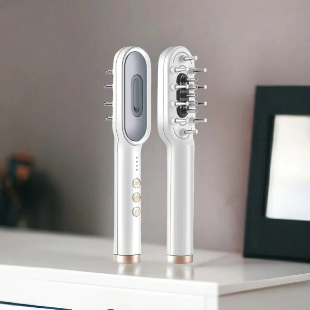RadiantRoots™ | Descubre un cabello más abundante con el cepillo LED para crecimiento capilar
