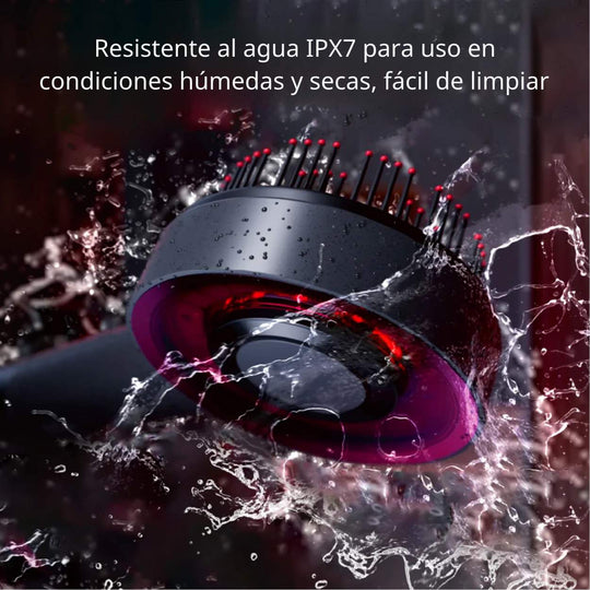 Mangalo HydroKamm™ | Cepillo de Masaje con Luz Roja Eléctrica