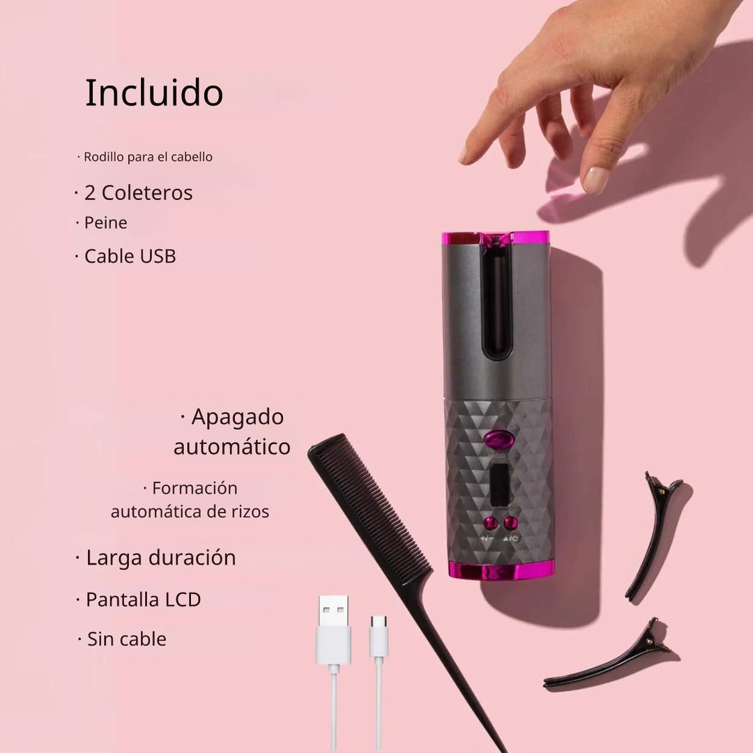 GlamCurls™ | Rizador de cabello inalámbrico