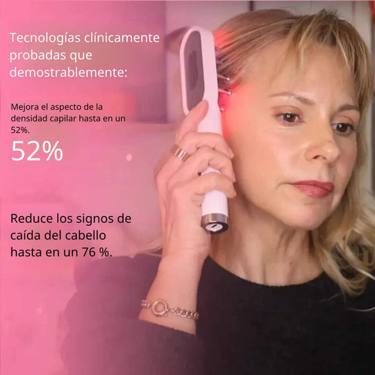RadiantRoots™ | Descubre un cabello más abundante con el cepillo LED para crecimiento capilar