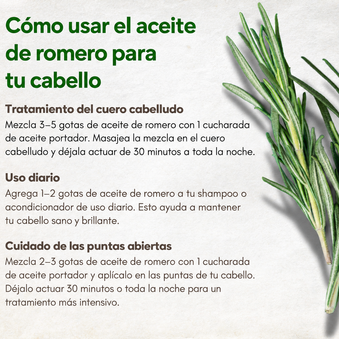 🌿 Aceite de Romero™ | Ayuda a fortalecer y revitalizar tu cabello